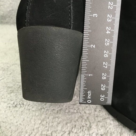 Cliffs Boots Womens 8.5 Suede Wedge Ankle Elastic Band 2.5" Heels Black - Picture 10 of 12